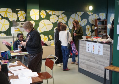 Busy cafe area