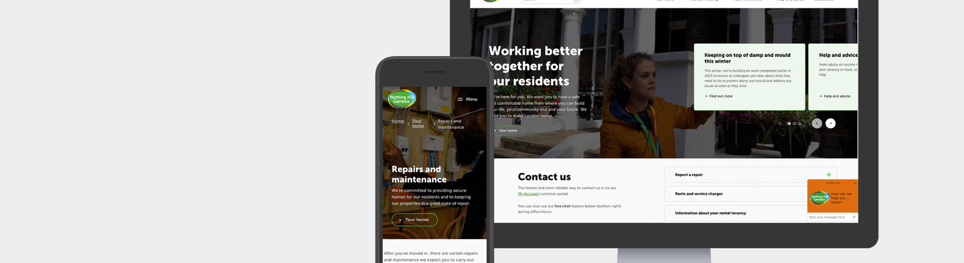 Our new website homepage banner