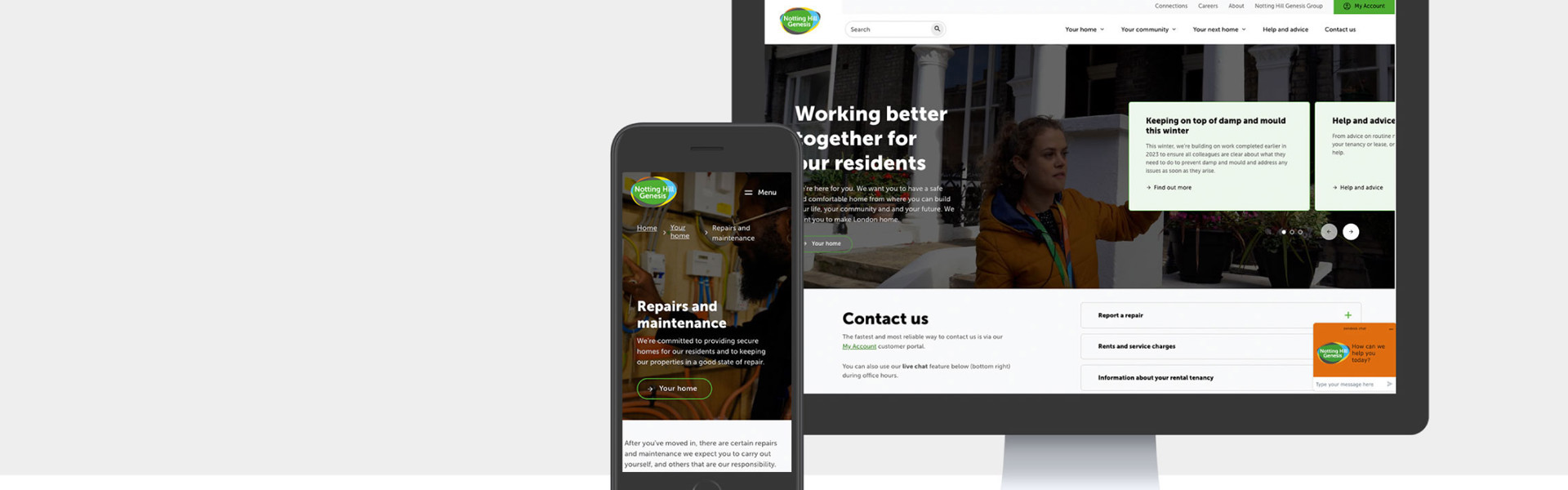 Our new website homepage banner