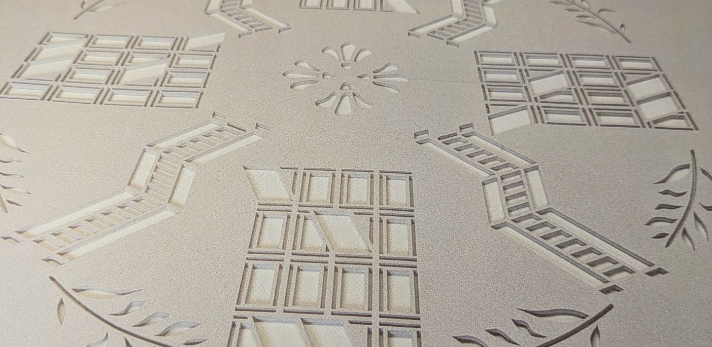 One of the designs on an aluminium soffit.