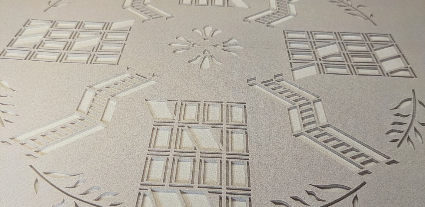 One of the designs on an aluminium soffit.