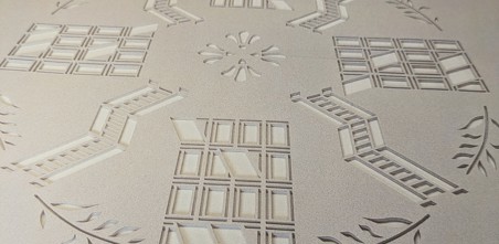 One of the designs on an aluminium soffit.