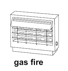 Gas fire diagram