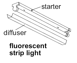Fluorescent strip light diagram