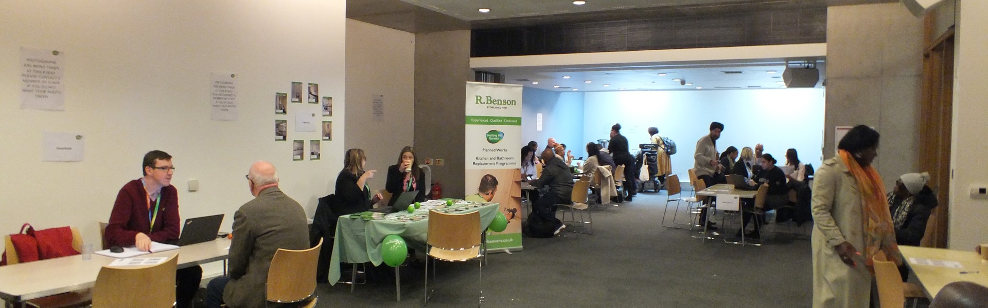 Residents at a busy involvement event. 