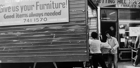 Notting Hill Housing Trust furniture van charity shop