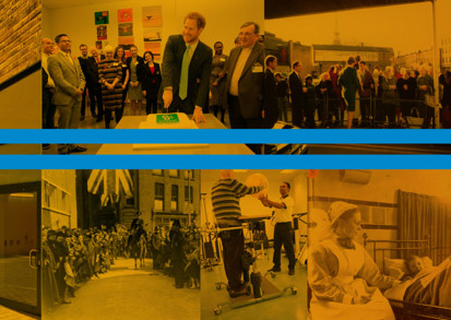 Graphic showing images representing the Mildmay line 