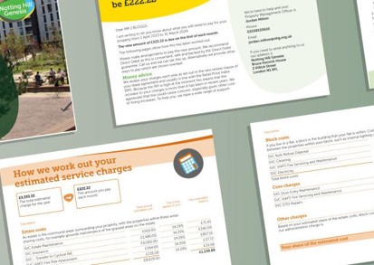 New rent and service charge leaflets