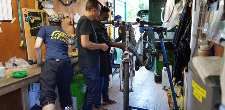 Community Cycleworks helping local residents around the Aylesbury estate.