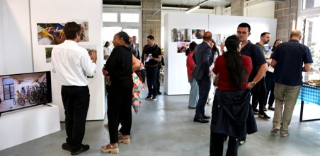 Visitors Enjoying The Exhibition