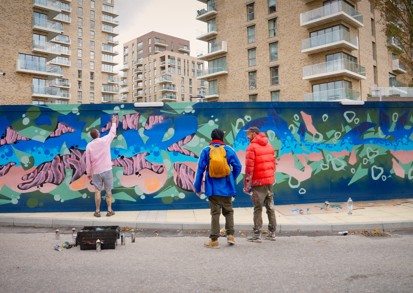 Mural wall at Kidbrooke