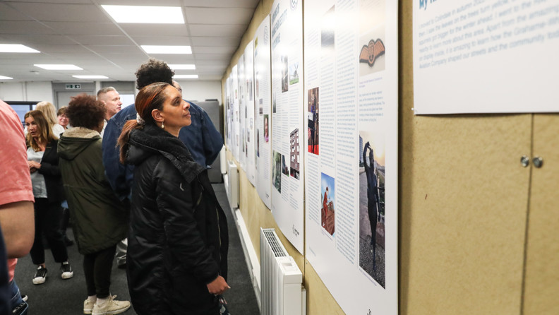 The past, present and future exhibition highlighting the Grahame Park estate's cultural background.