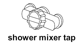 Shower mixer tap diagram