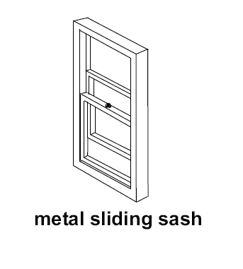 Metal sliding sash diagram
