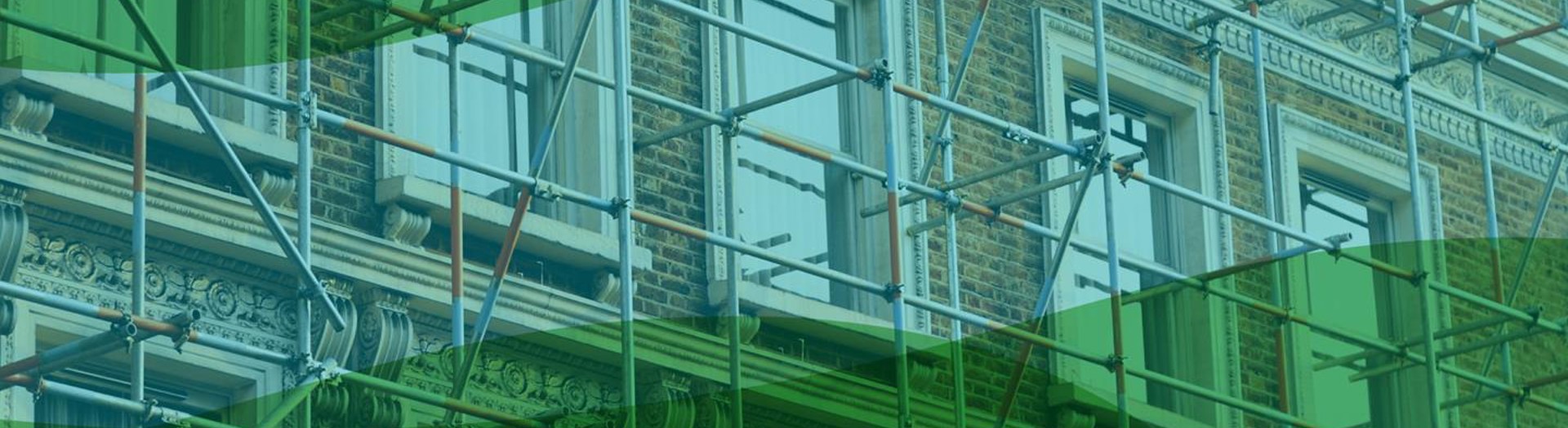 Scaffolding on a building