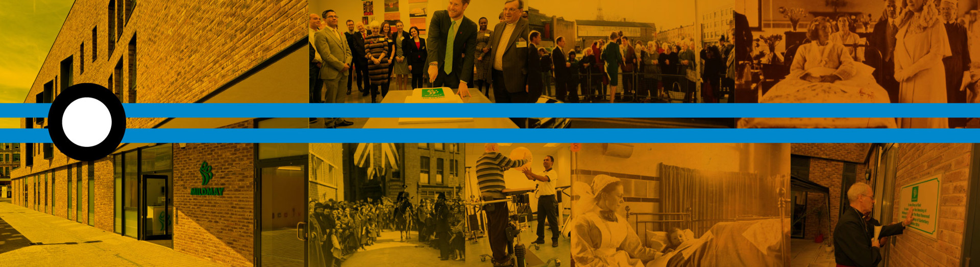 Graphic showing images representing the Mildmay line