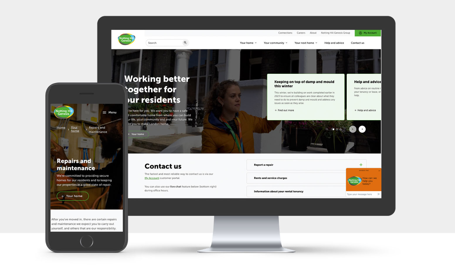 Image of NHG website homepage