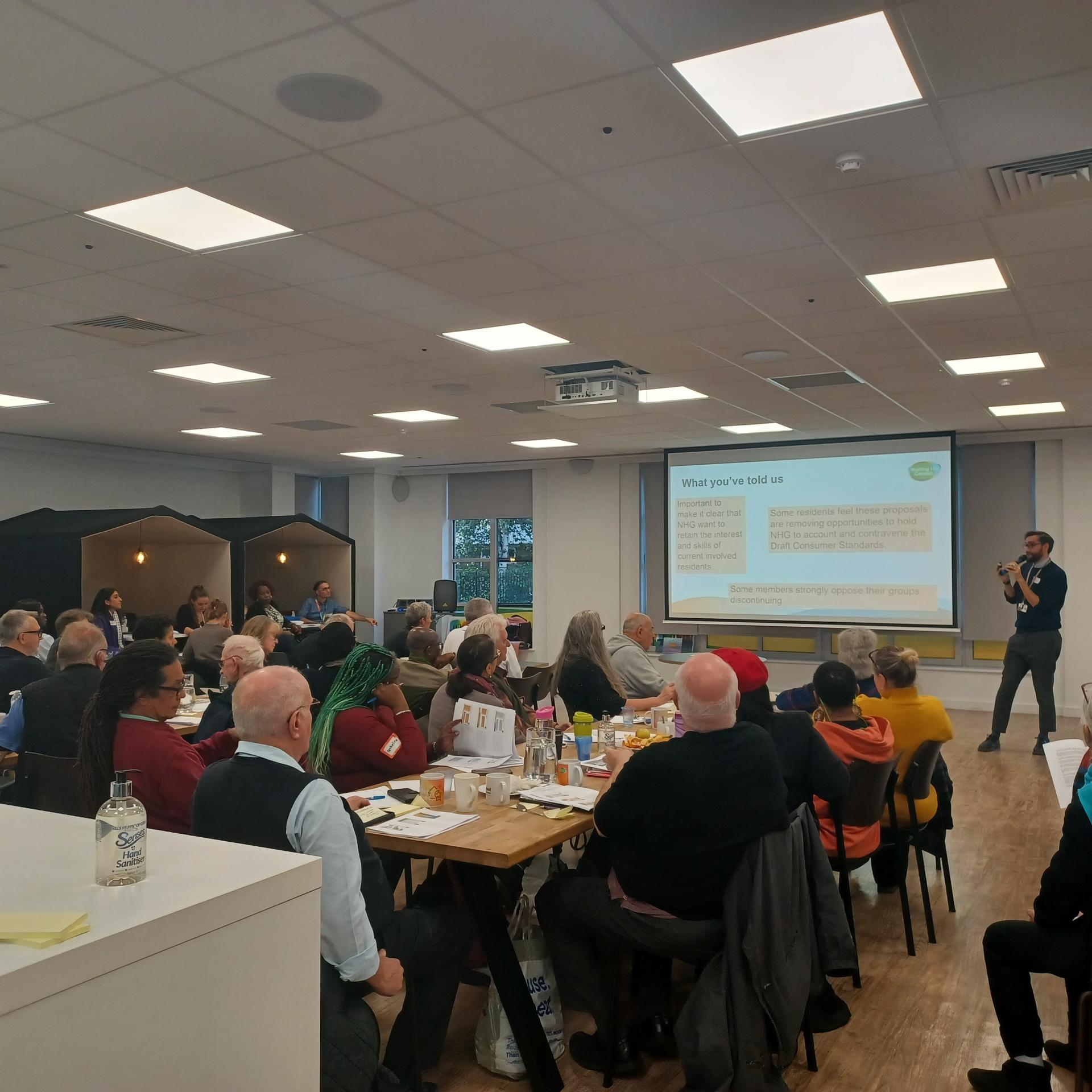 Residents at an involvement event. 