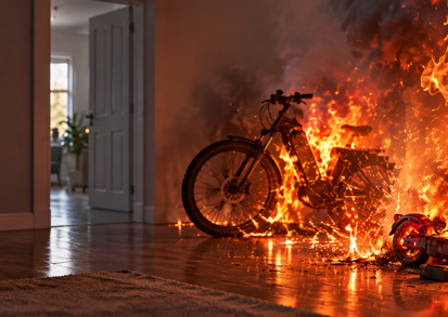 e-bikes and e-scooters fire