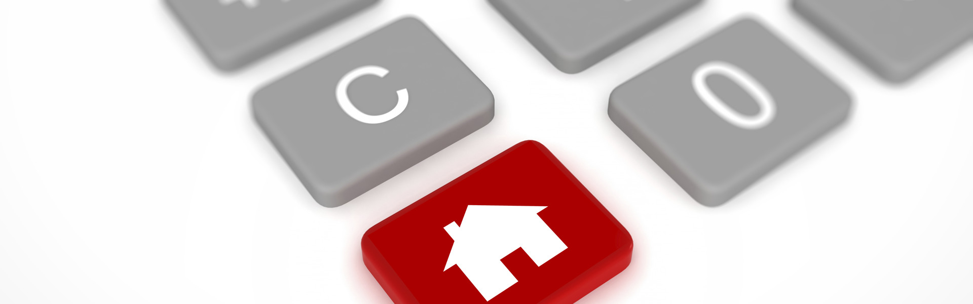 A calculator with a housing button