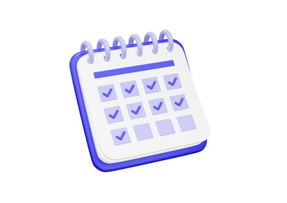Calendar With Checklist Date Schedule 3D Icon