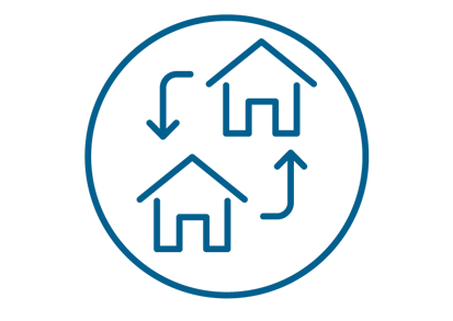 Two homes graphic